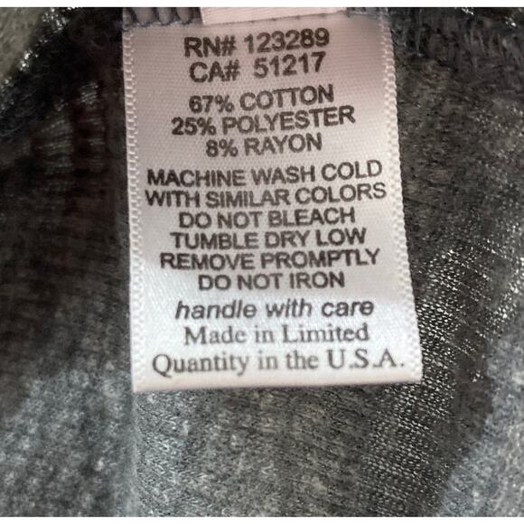 NWT Michael Lauren REVOLVE Size L Gray Vance Fitted Ribbed Henley Top Thumbhole - Picture 6 of 8